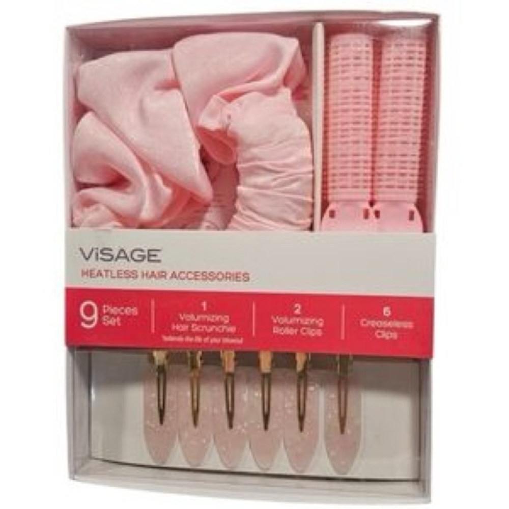 Visage Heatless Hair Accessories - pink